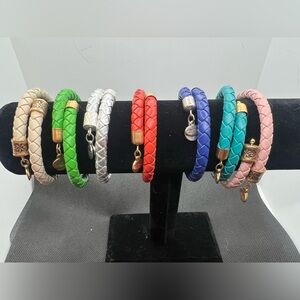 7 Alex and Ani Leather Wrap Bracelets - vintage sixty-six -